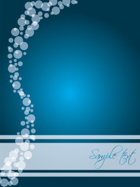 Blue bubbled brochure clipart