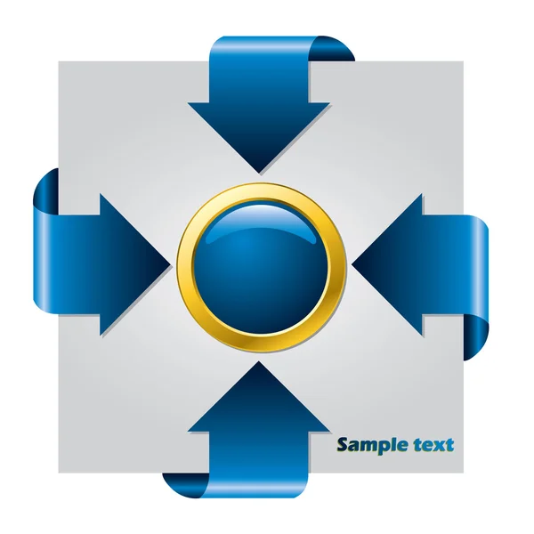 Brochure de présentation Flèche bleue — Image vectorielle