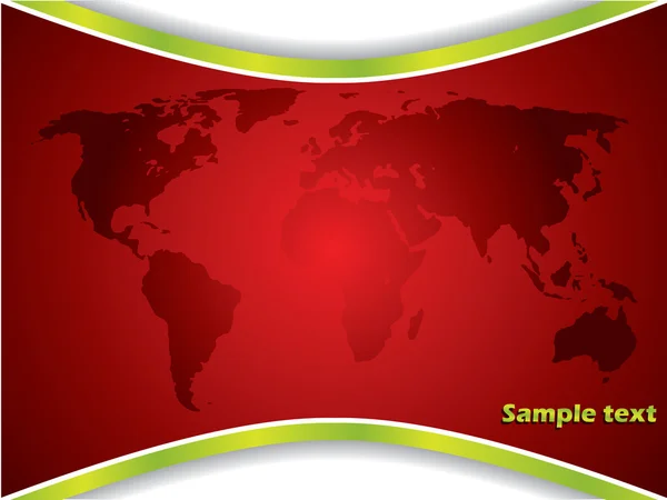 Röd karta bakgrund — Stock vektor
