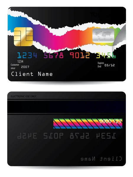 Gescheurde creditcard — Stockvector