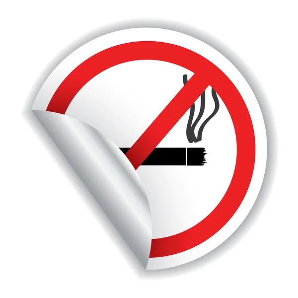 ステッカーは喫煙しません。 — ストックベクタ