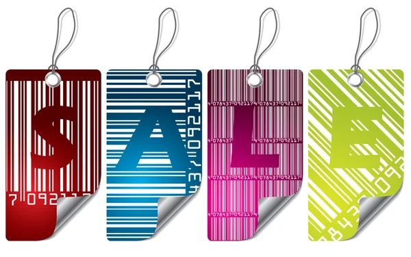Cool barcode label design set — Stock Vector