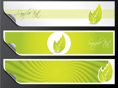 Eco banner set clipart