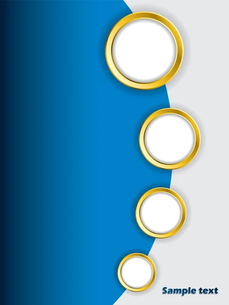 Anelli d'oro brochure design — Vettoriale Stock