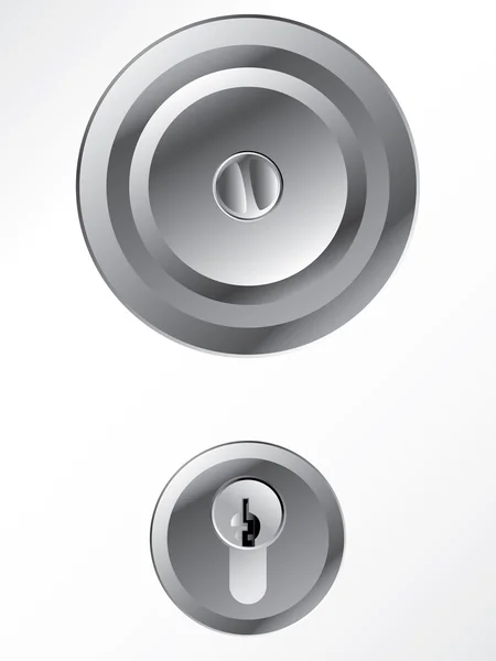 Bouton de porte avec serrure — Image vectorielle