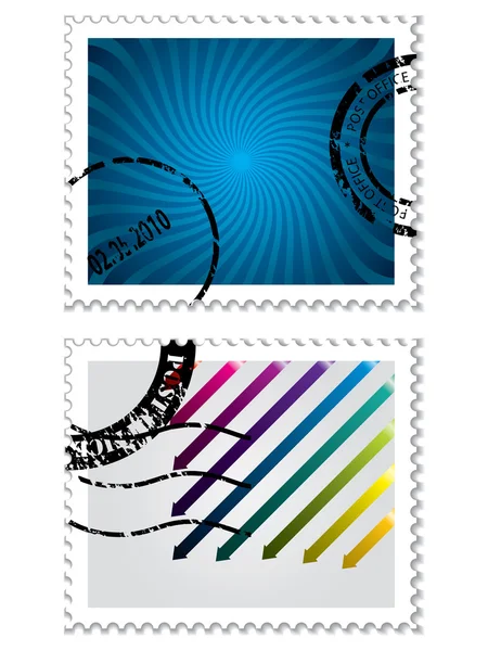 Set de timbre poștale — Vector de stoc