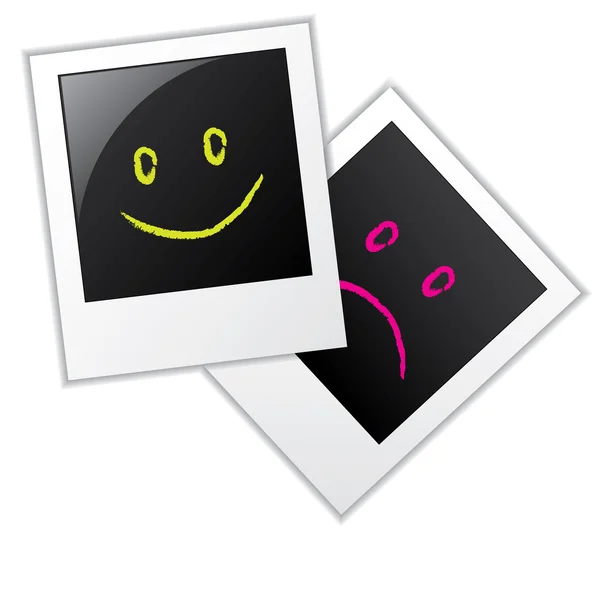 stock vector Photo frames with smileys