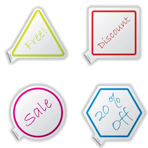 Cool set of stickers — Stock Vector