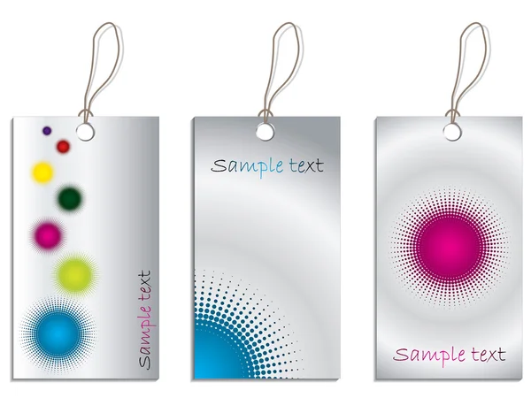 Set d'étiquettes demi-teintes — Image vectorielle