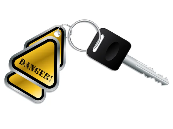 Porta-chaves com texto encadeado à chave — Vetor de Stock
