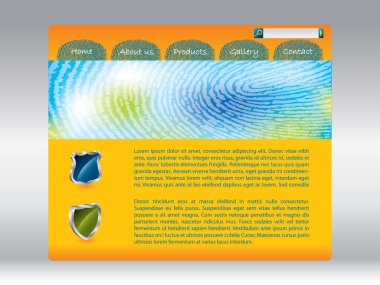 Fingerprinted web template clipart
