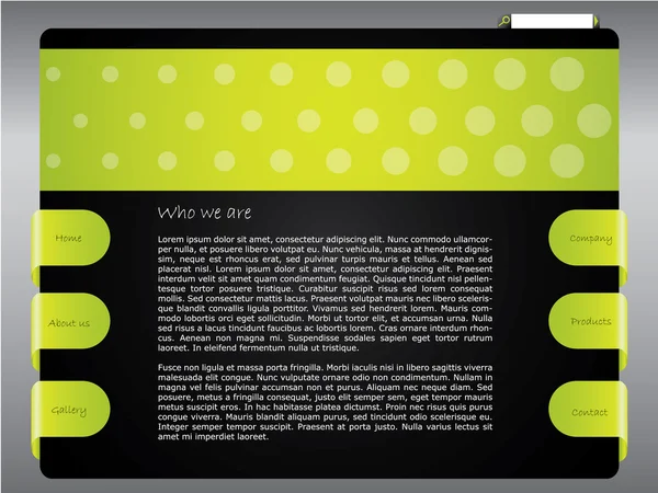 虚线的绿色网站模板 — 图库矢量图片
