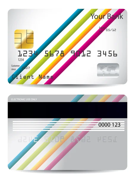 Çizgili kredi kartı — Stok Vektör