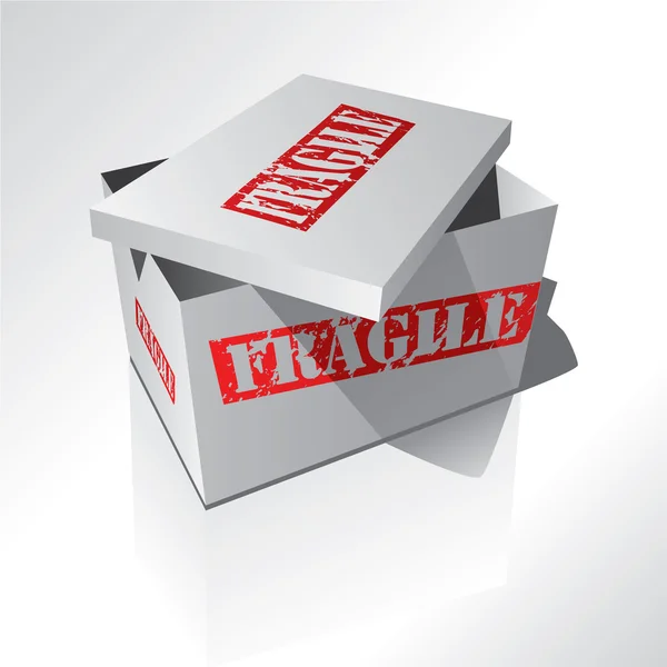 Caixa frágil — Vetor de Stock