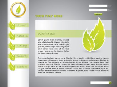 Ecological web template clipart