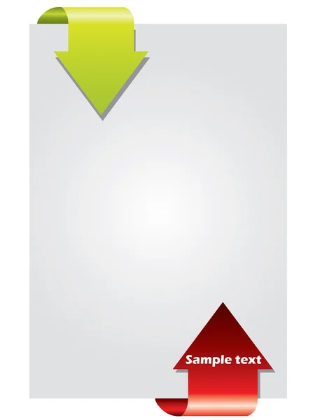 Brochure flèche à deux sens — Image vectorielle