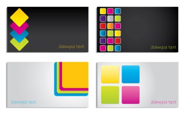 Simple design business cards clipart