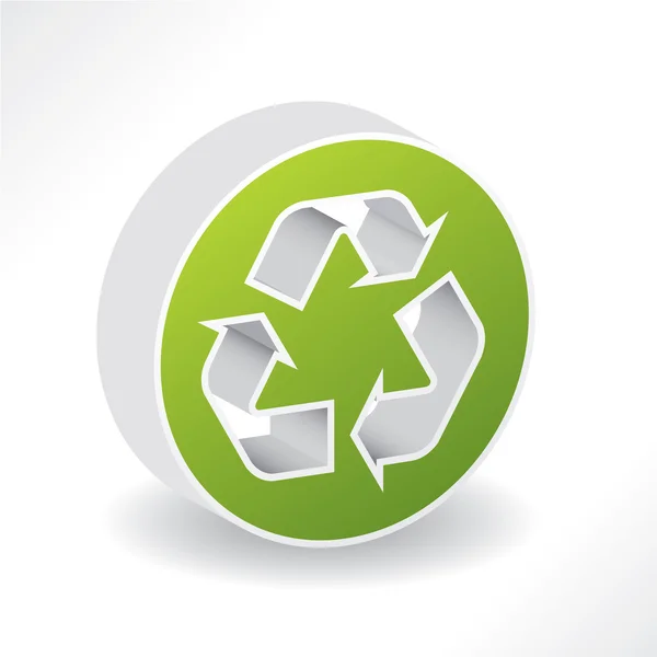 3d reciclar símbolo — Vetor de Stock