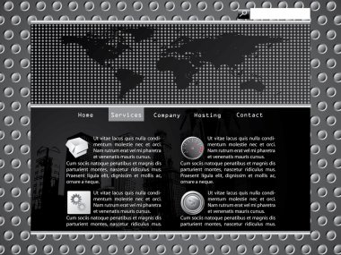 Black and gray website design clipart