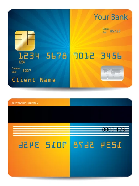 Burst credit card design — Stock Vector