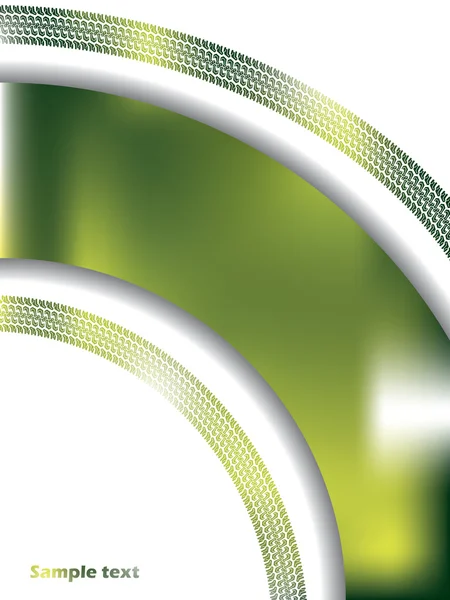 Abstraktes Grün mit Reifenspur — Stockvektor