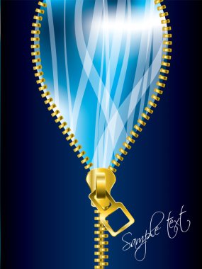 Unzipping cool blue background clipart