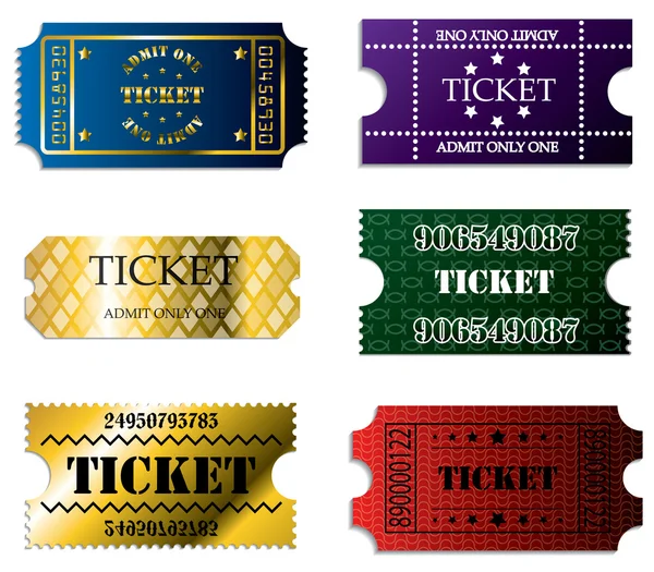 Varios ticket set — Archivo Imágenes Vectoriales