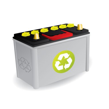 Recyclable car battery clipart