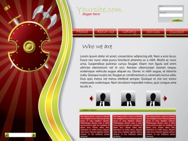 Shielded web template clipart