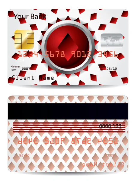 ダイヤモンドのクレジット カードのデザイン — ストックベクタ