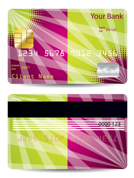 Credit card with abstract design — Stock Vector