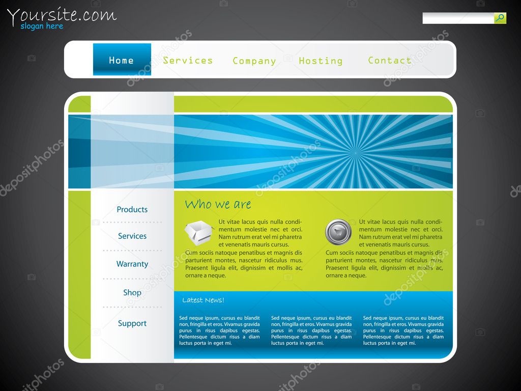 Green - blue web template