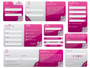 Folded web form design clipart