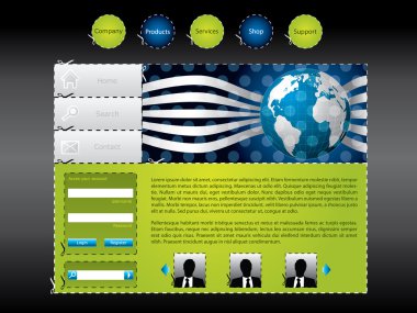 Scissored web template clipart