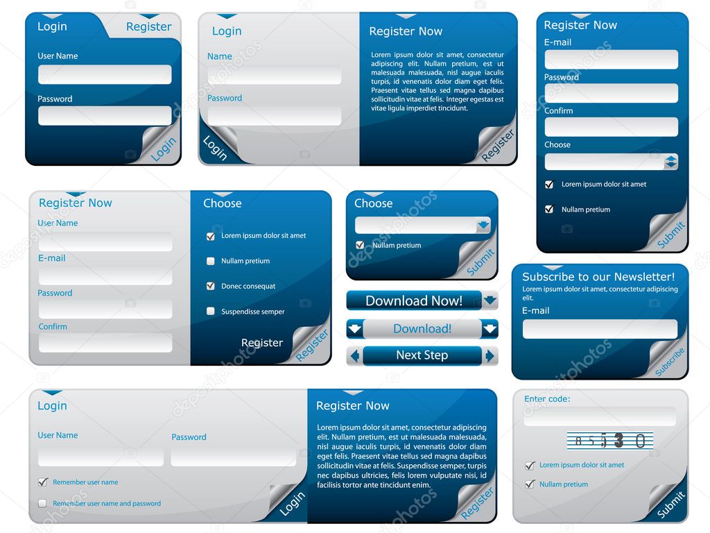 Folded web form design
