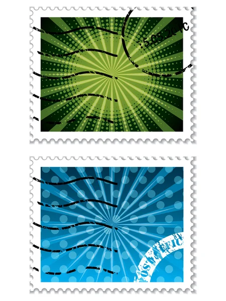 Abstract ontwerp op postzegels — Stockvector
