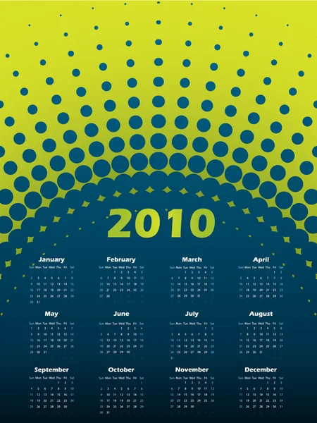 Meio-tom 2011 calendário — Vetor de Stock