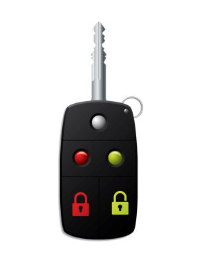 Car key and remote 2 in 1 clipart