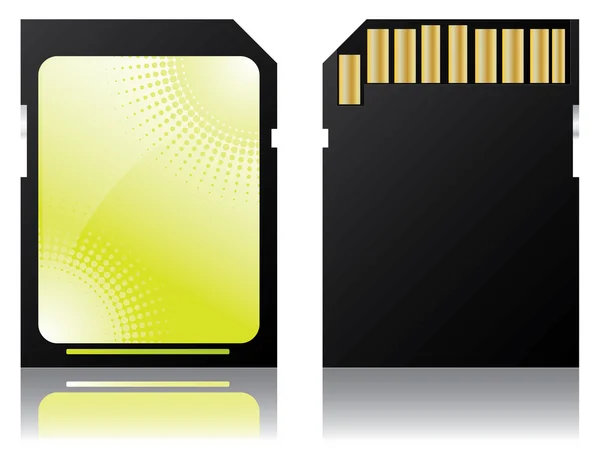 SD diski etiketli noktalı resim — Stok Vektör