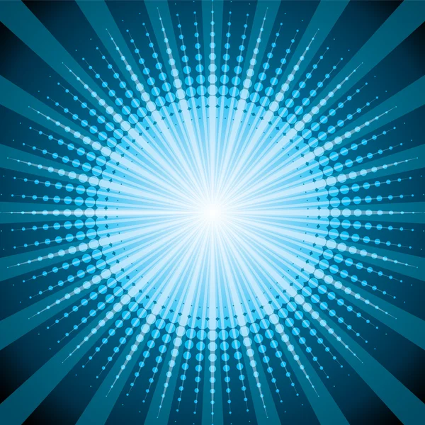 Demi-teinte bleue avec fond effet brillance — Image vectorielle
