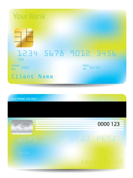 Tarjeta de crédito colorida — Archivo Imágenes Vectoriales