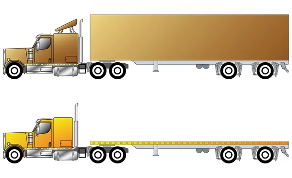 Camion conventionnel américain — Image vectorielle