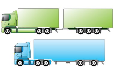 Truck double clipart