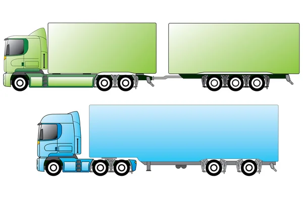 Двухместный грузовик — стоковый вектор