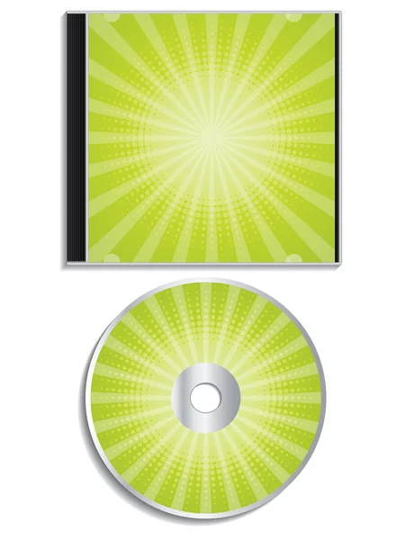 半色调 cd 和封面设计 — 图库矢量图片