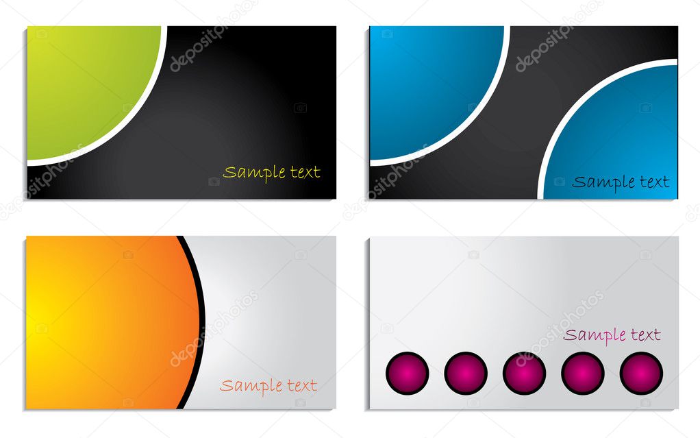 Circled business cards