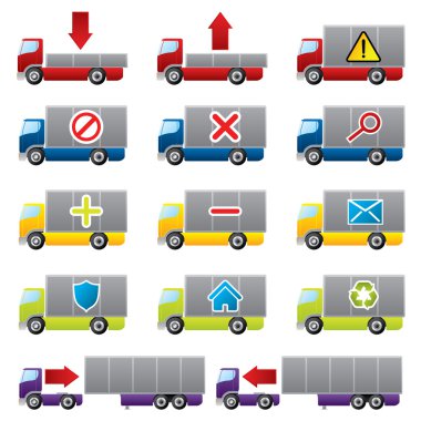 Truck icons for the web clipart