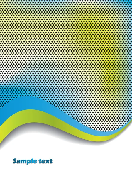 Farbwellen mit gepunktetem Hintergrund — Stockvektor