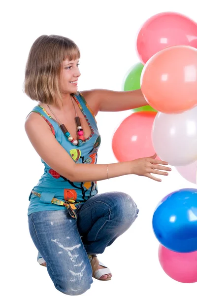 拿气球的女孩 — 图库照片