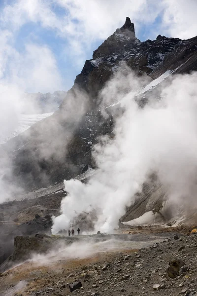 En el cráter del vulcano — Foto de Stock